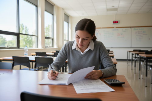 Elève en épreuve d'examen